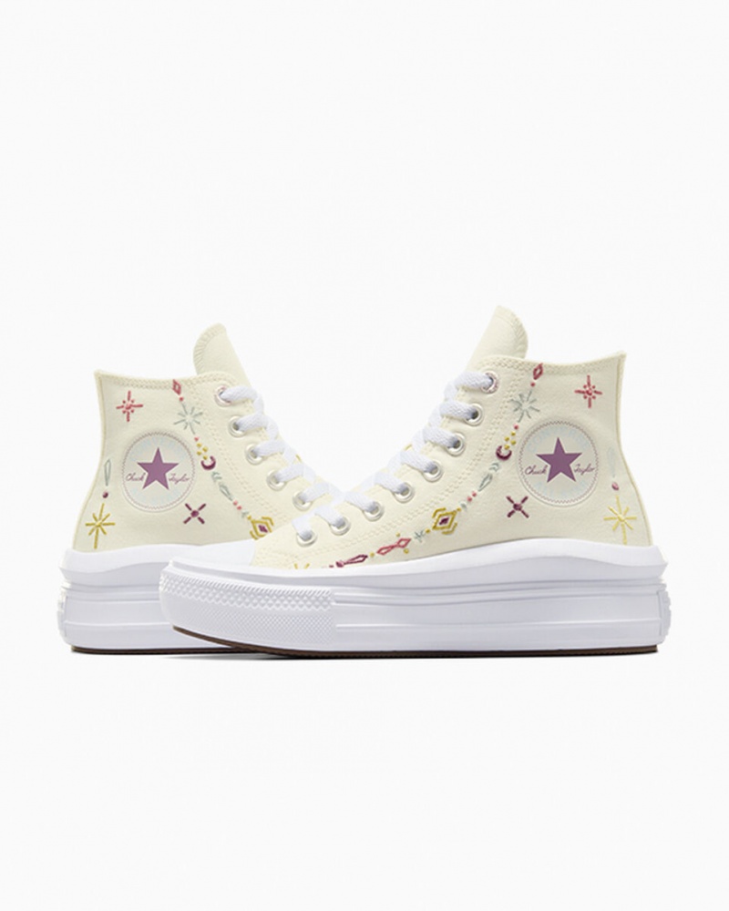 Converse Chuck Taylor All Star Move Plataforma Alchemy Embroidery Blancas | 708-CGYKTH