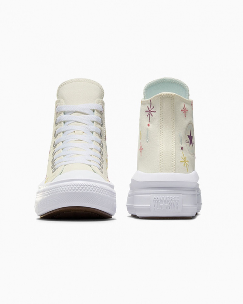 Converse Chuck Taylor All Star Move Plataforma Alchemy Embroidery Blancas | 708-CGYKTH