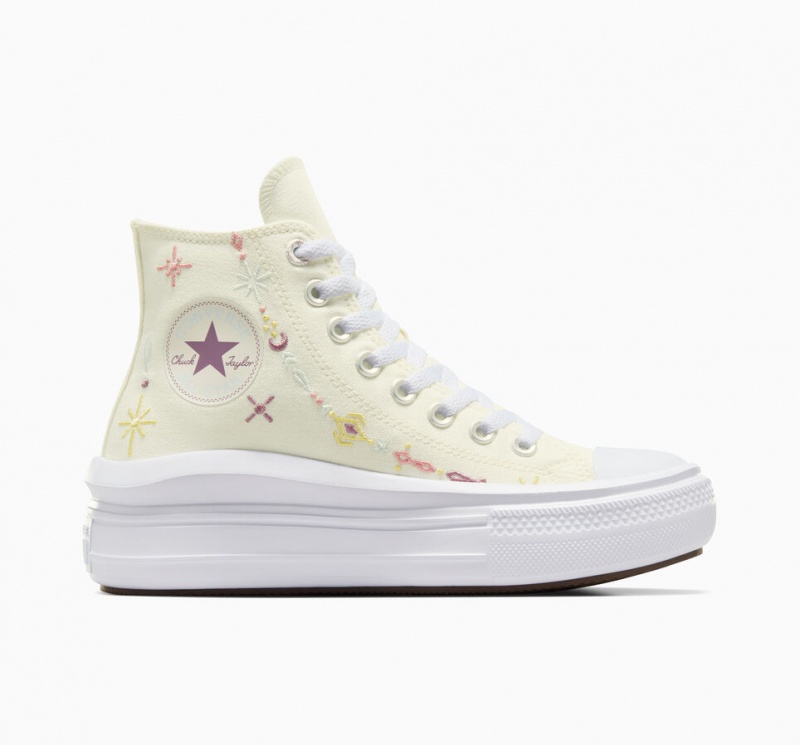 Converse Chuck Taylor All Star Move Plataforma Alchemy Embroidery Blancas | 708-CGYKTH