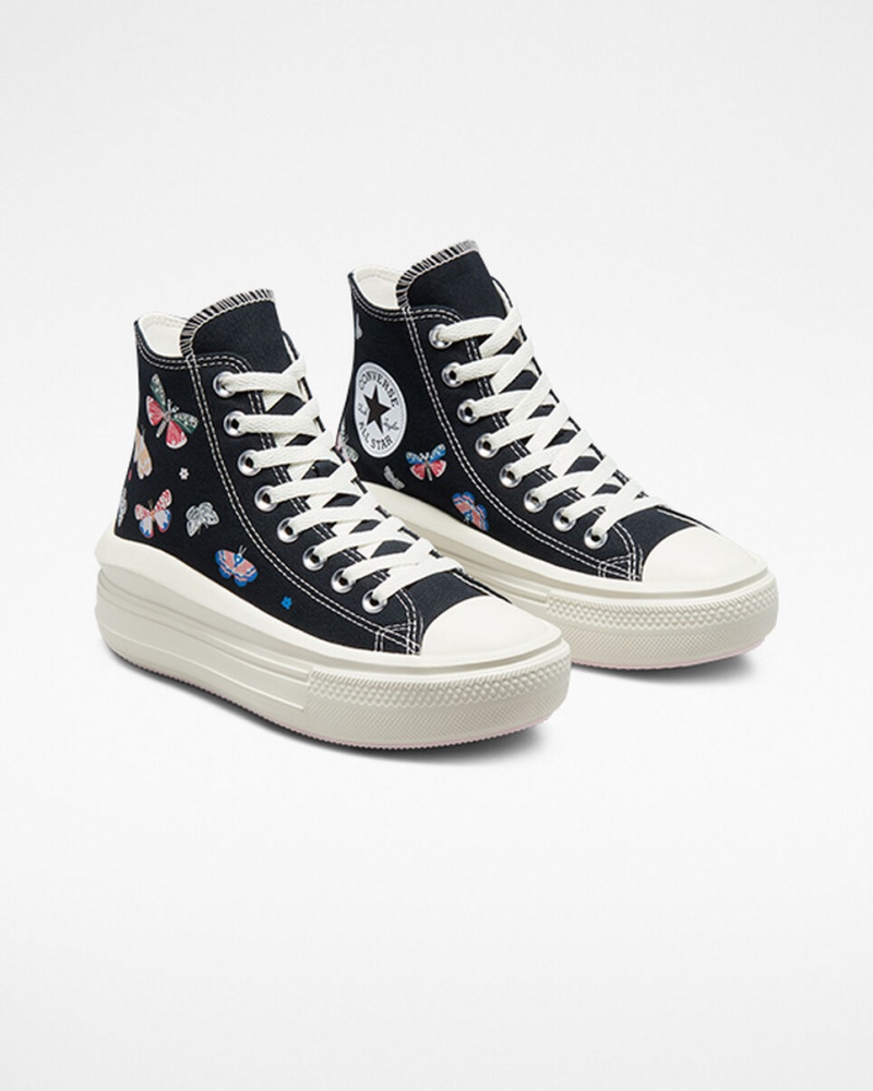 Converse Chuck Taylor All Star Move Plataforma Butterfly Wings Negras Rosas | 169-RKWUIS