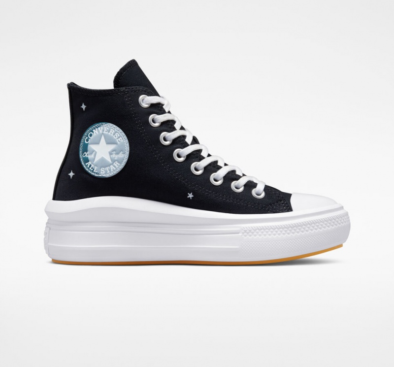 Converse Chuck Taylor All Star Move Plataforma Celestial Negras Amarillo | 210-YBQIRZ