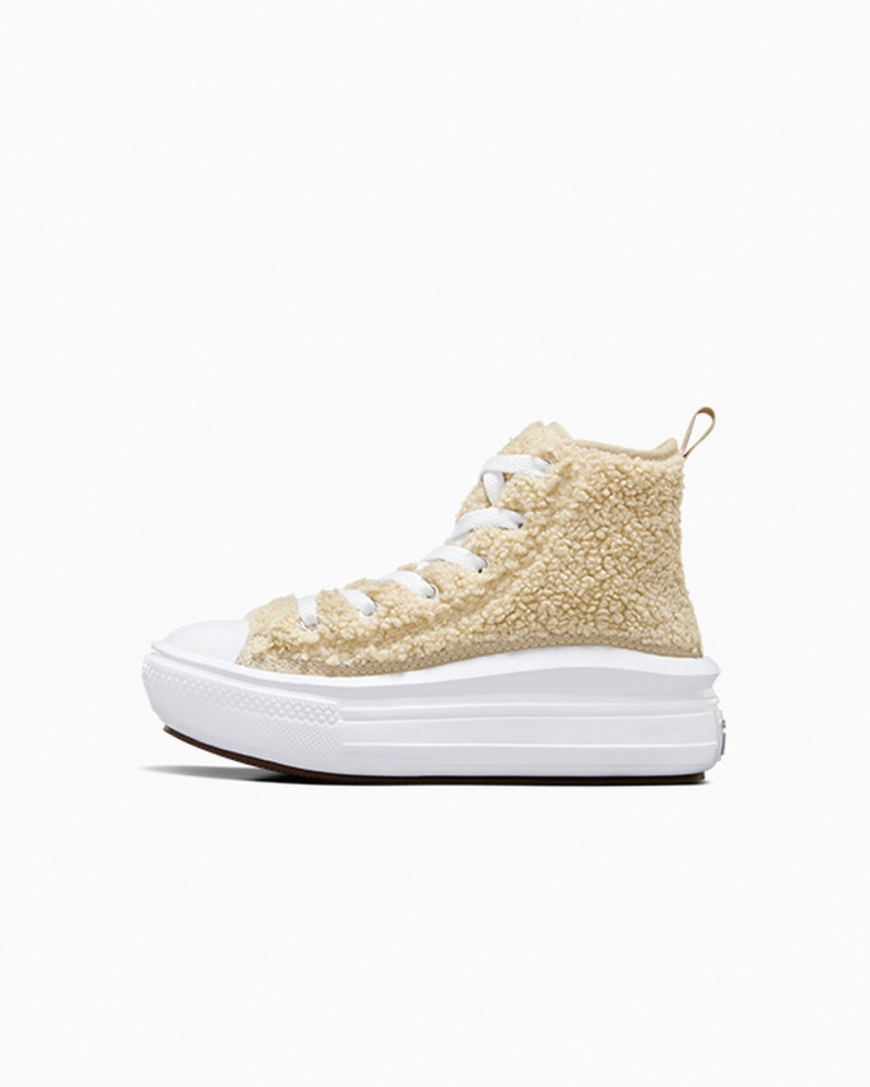 Converse Chuck Taylor All Star Move Plataforma Sherpa Blancas Negras | 215-MJWURS