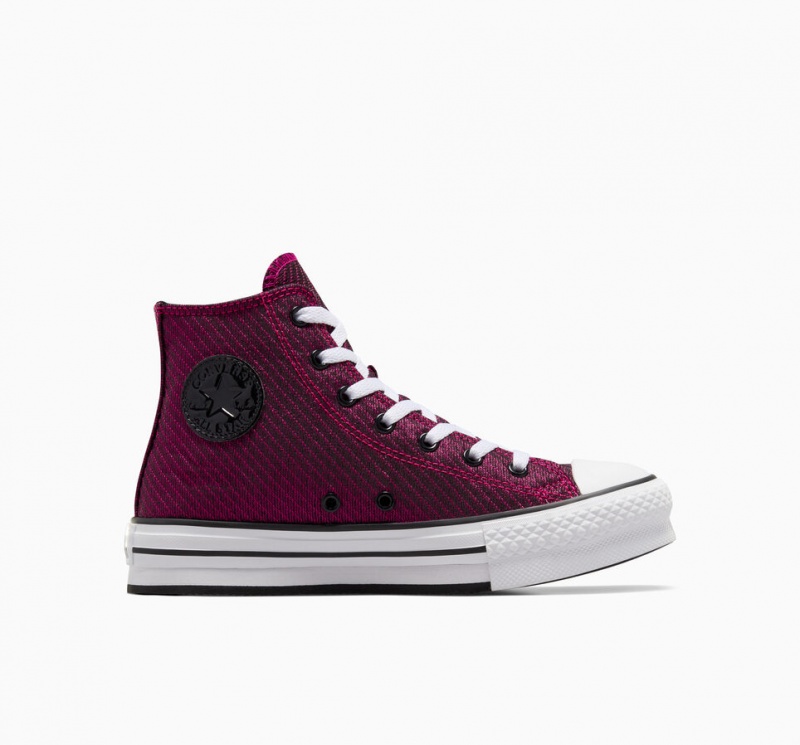 Converse Chuck Taylor All Star Plataforma Lift Sparkle Rosas Blancas Negras | 936-CMRKPY