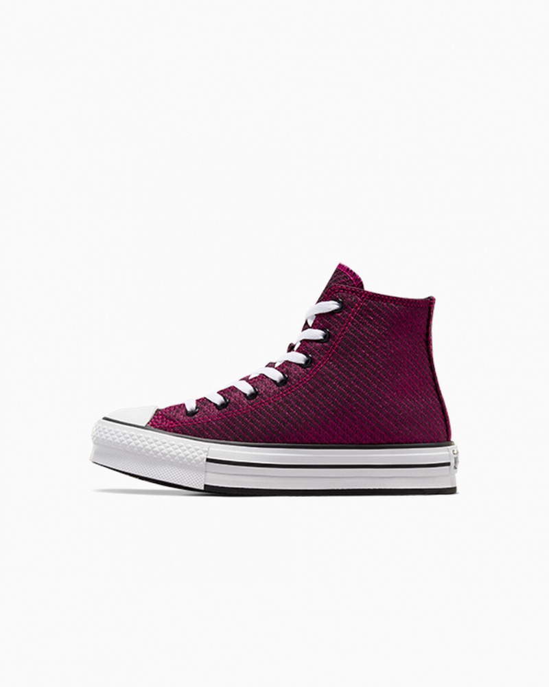 Converse Chuck Taylor All Star Plataforma Lift Sparkle Rosas Blancas Negras | 734-GOQKRH