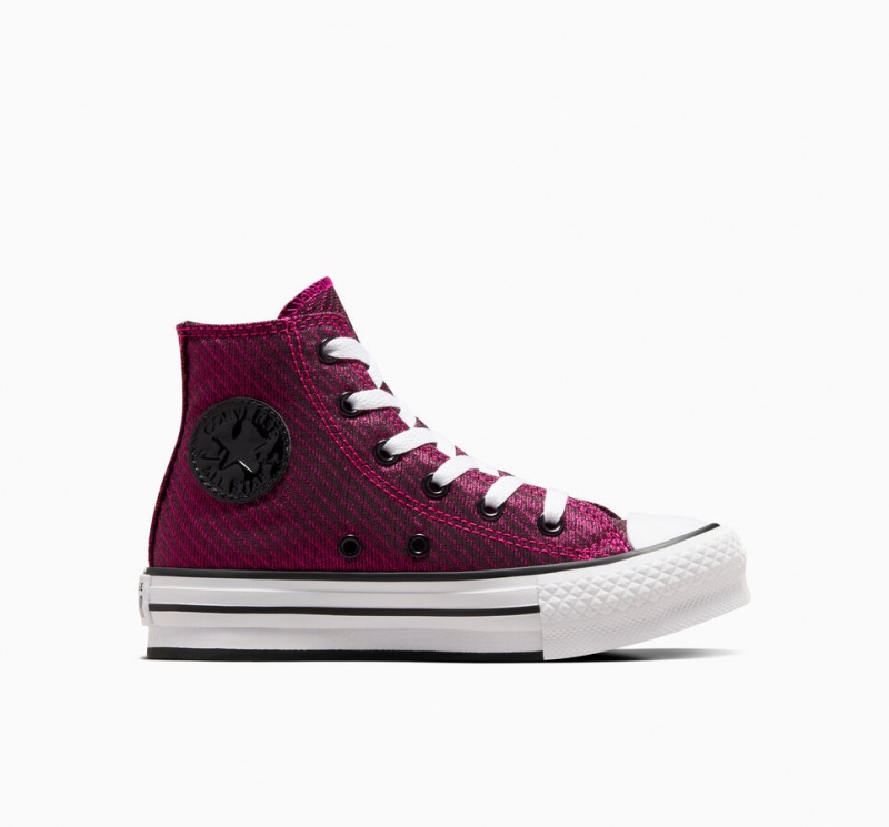 Converse Chuck Taylor All Star Plataforma Lift Sparkle Rosas Blancas Negras | 741-HGVNSA