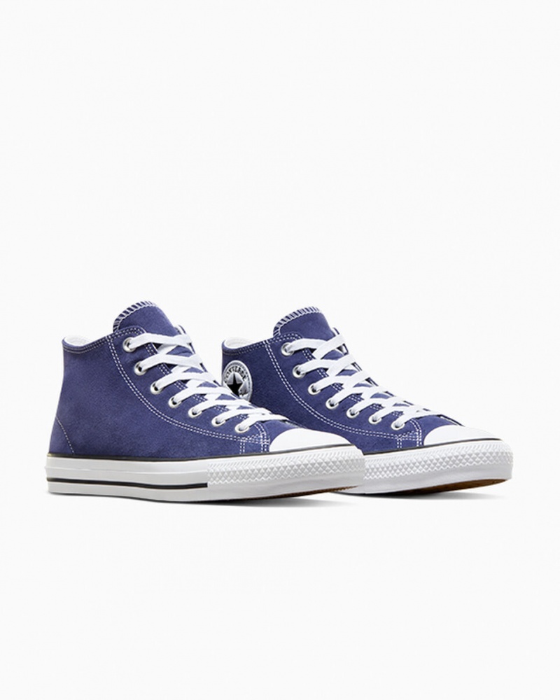 Converse Chuck Taylor All Star Pro Gamuza Azules Blancas Negras | 157-MQWZSF