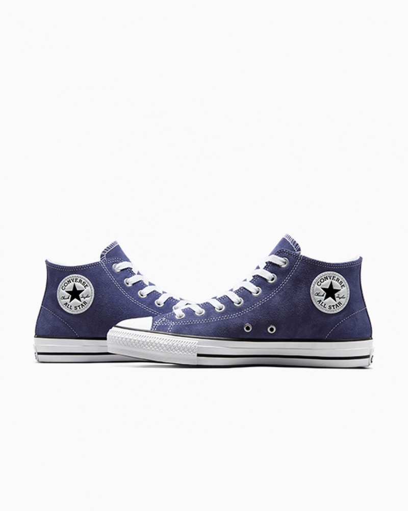 Converse Chuck Taylor All Star Pro Gamuza Azules Blancas Negras | 157-MQWZSF