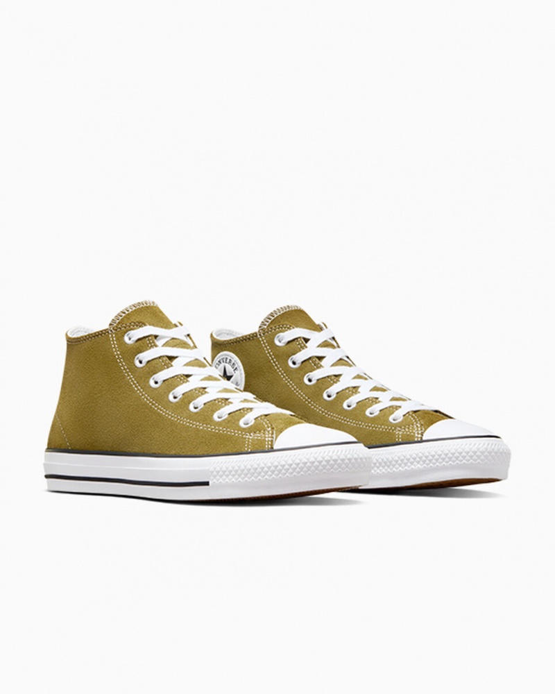 Converse Chuck Taylor All Star Pro Gamuza Blancas Negras | 058-DEGTQH