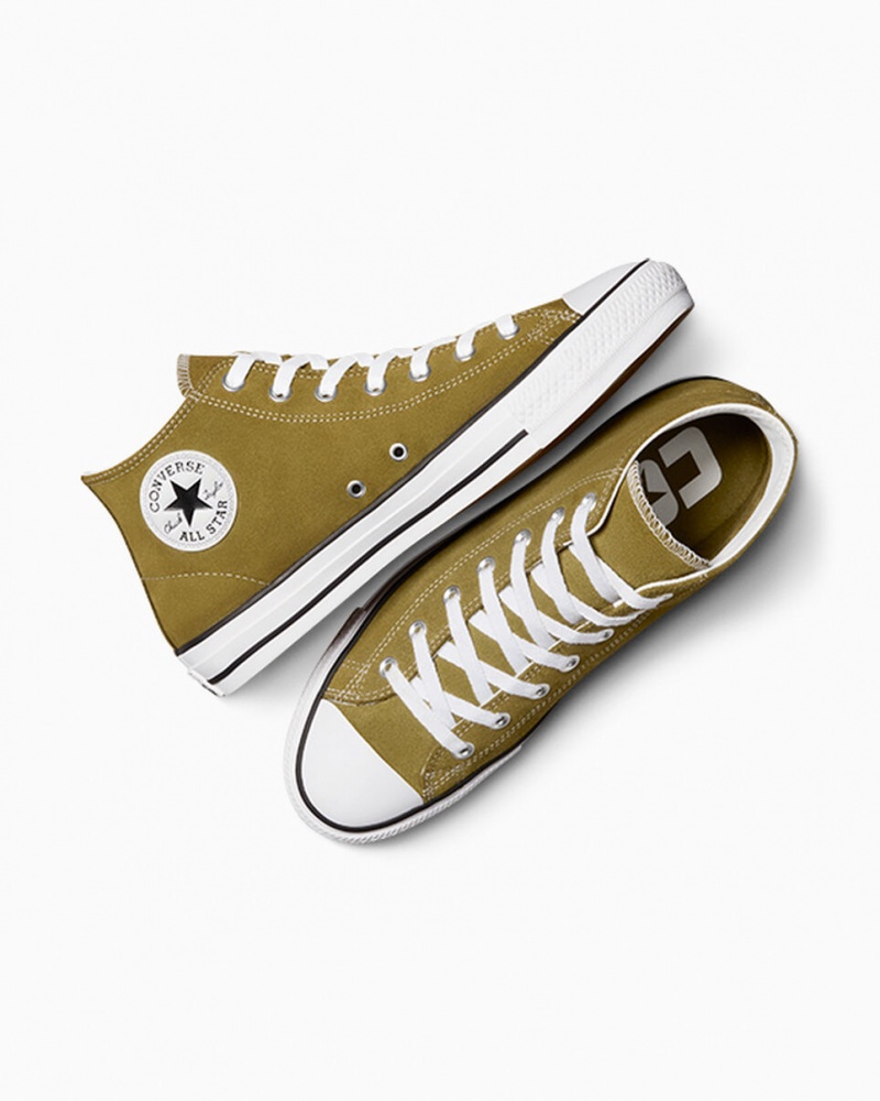 Converse Chuck Taylor All Star Pro Gamuza Blancas Negras | 058-DEGTQH