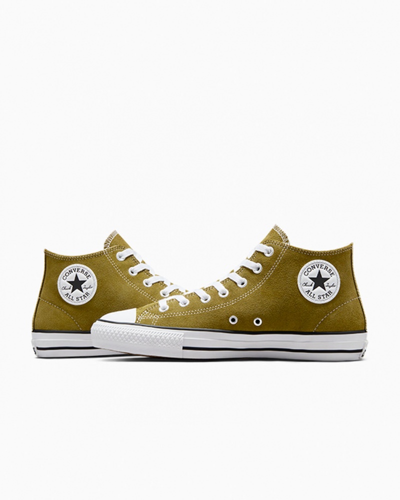 Converse Chuck Taylor All Star Pro Gamuza Blancas Negras | 058-DEGTQH