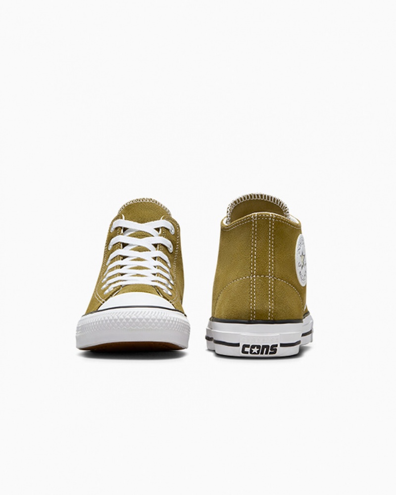 Converse Chuck Taylor All Star Pro Gamuza Blancas Negras | 058-DEGTQH