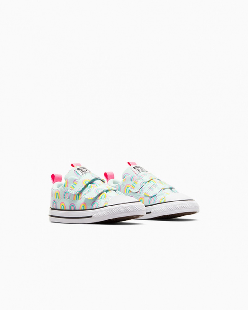 Converse Chuck Taylor All Star Rave Easy-On Rainbows Azules Rosas | 493-EQJCRN