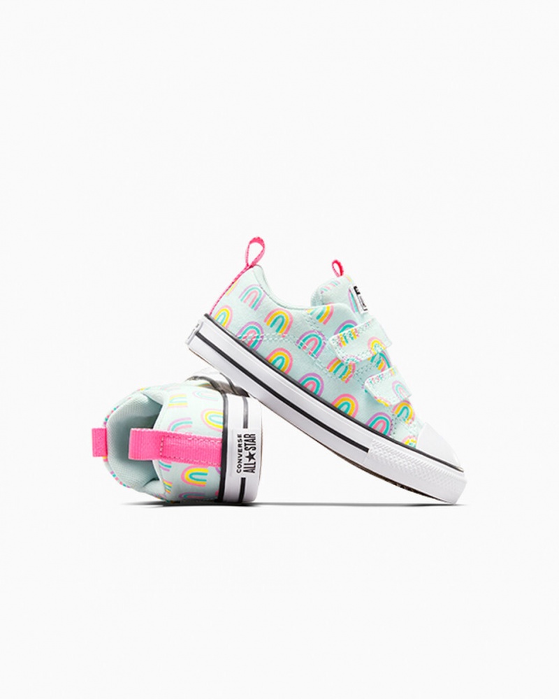 Converse Chuck Taylor All Star Rave Easy-On Rainbows Azules Rosas | 493-EQJCRN