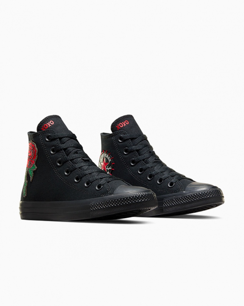 Converse Chuck Taylor All Star Rose Negras Rojas Verde | 036-GWIRJO