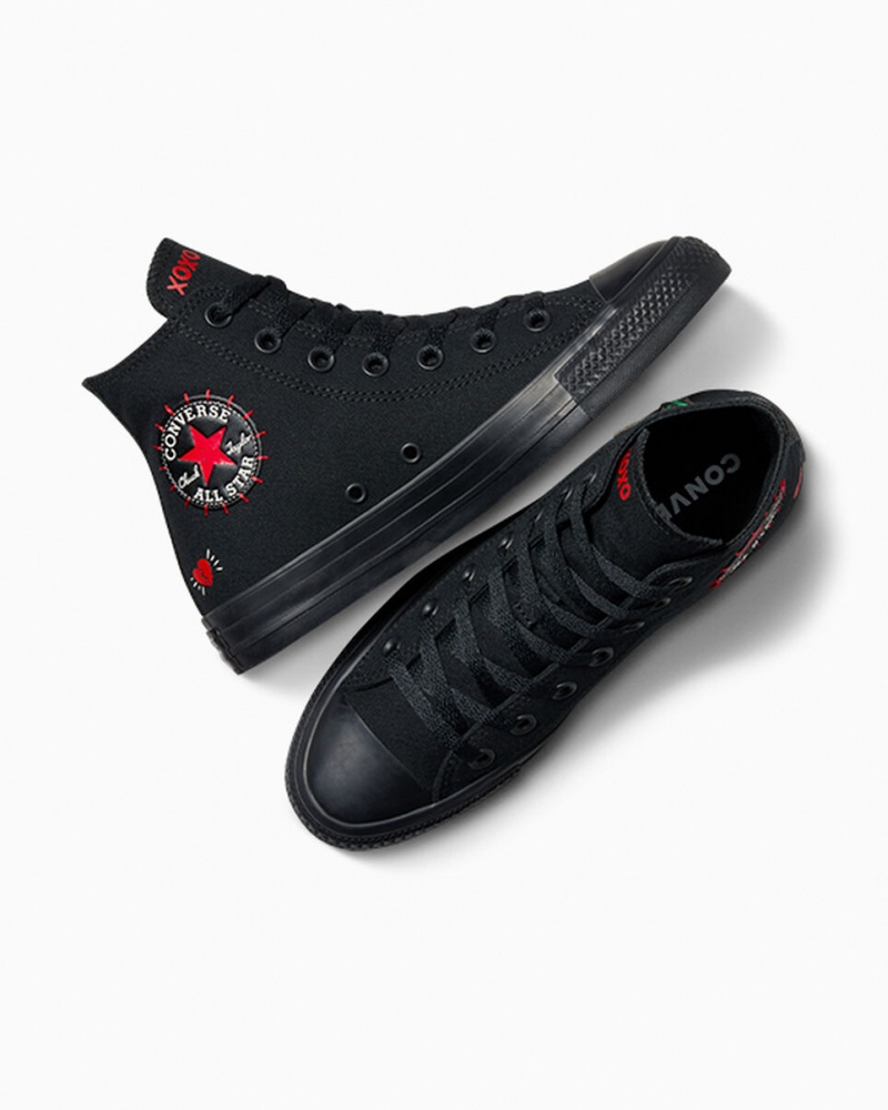 Converse Chuck Taylor All Star Rose Negras Rojas Verde | 036-GWIRJO