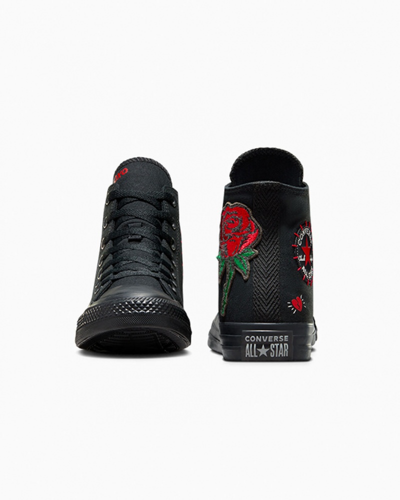 Converse Chuck Taylor All Star Rose Negras Rojas Verde | 036-GWIRJO