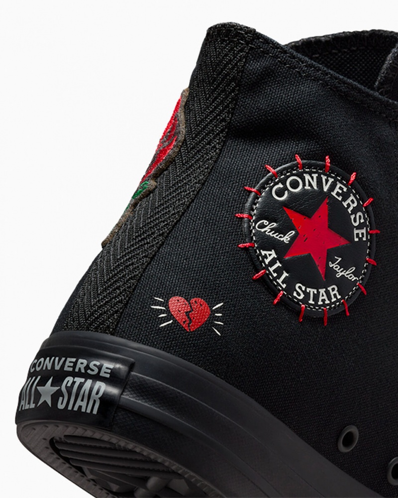 Converse Chuck Taylor All Star Rose Negras Rojas Verde | 036-GWIRJO