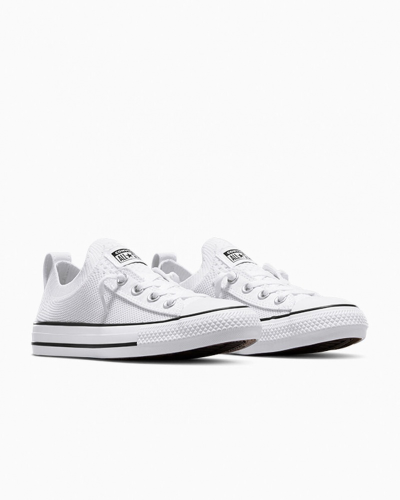 Converse Chuck Taylor All Star Shoreline Knit Slip Blancas Negras Blancas | 519-ZYBPEF