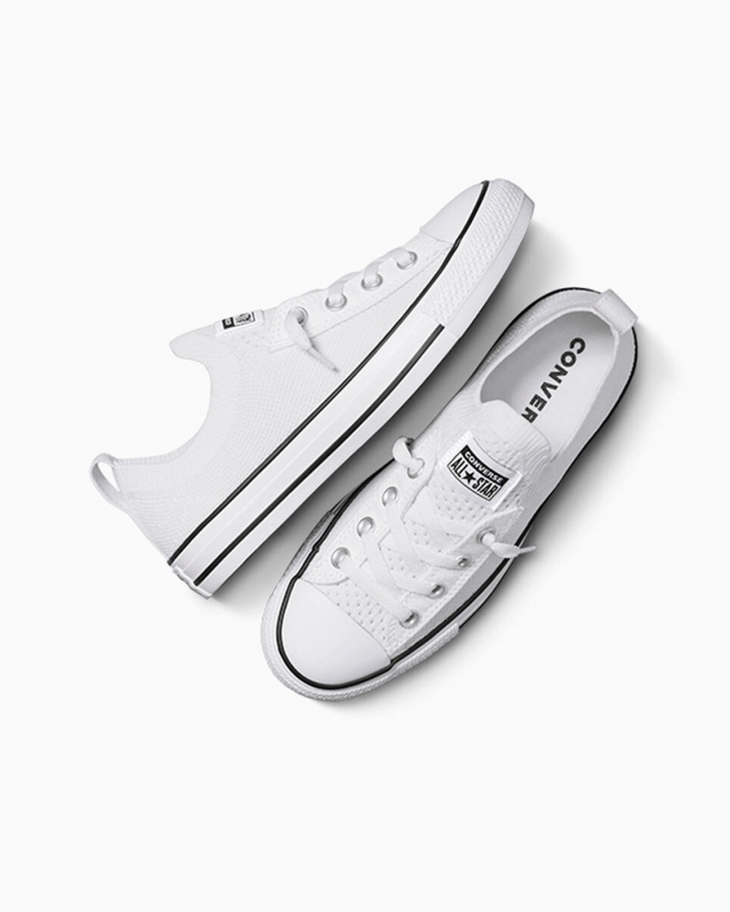 Converse Chuck Taylor All Star Shoreline Knit Slip Blancas Negras Blancas | 519-ZYBPEF