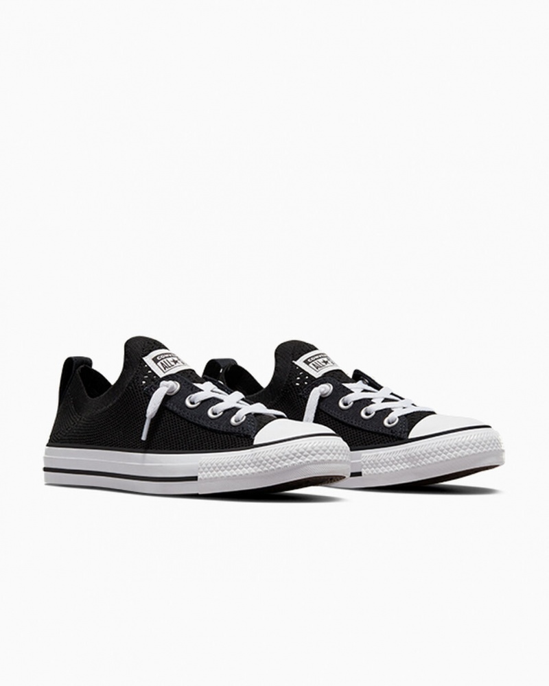 Converse Chuck Taylor All Star Shoreline Knit Slip Negras Blancas Negras | 640-ZGSNPK