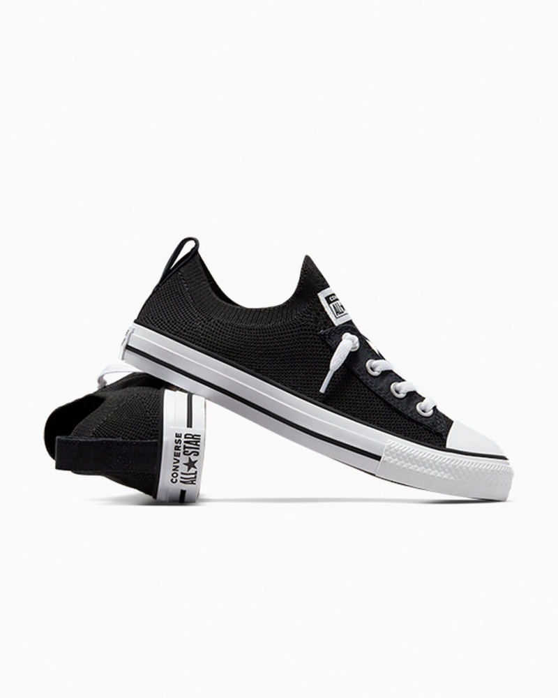 Converse Chuck Taylor All Star Shoreline Knit Slip Negras Blancas Negras | 640-ZGSNPK