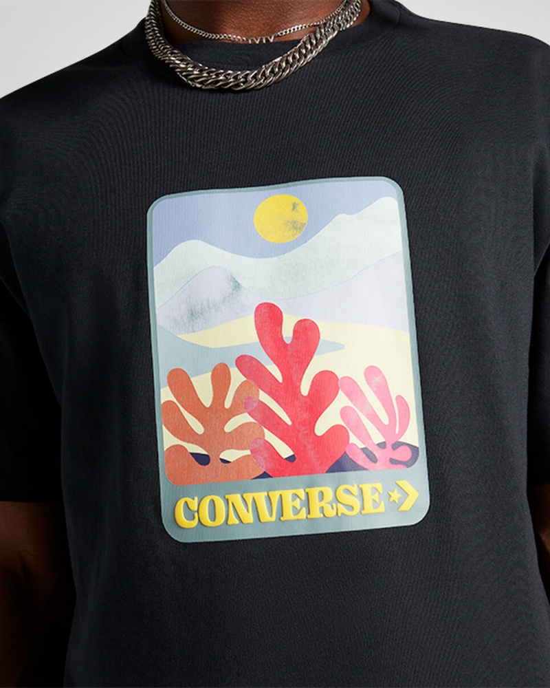 Converse Colorful Sunrise T-Shirt Negras | 371-VPBDIF