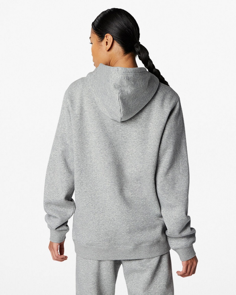 Converse Converse Go-To Embroidered Star Chevron Standard-Fit Fleece Hoodie Gris | 548-EOWBPN