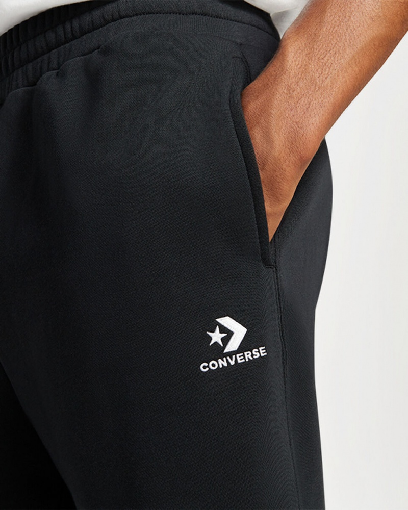 Converse Converse Go-To Embroidered Star Chevron Standard-Fit Fleece Corta Negras | 960-BSVPHI