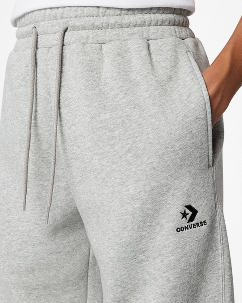 Converse Converse Go-To Embroidered Star Chevron Standard-Fit Fleece Sweatpant Gris | 406-MYKDVR