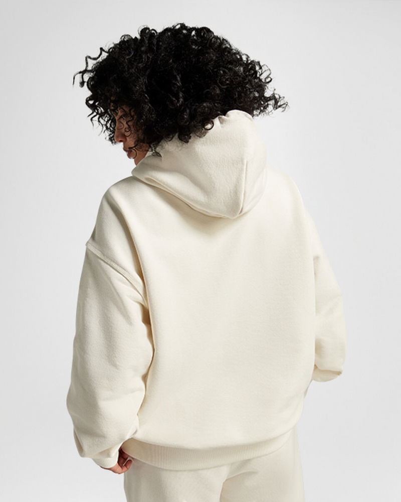 Converse Converse Gold Standard Loose-Fit Pullover Hoodie Egret | 459-WGOZMC