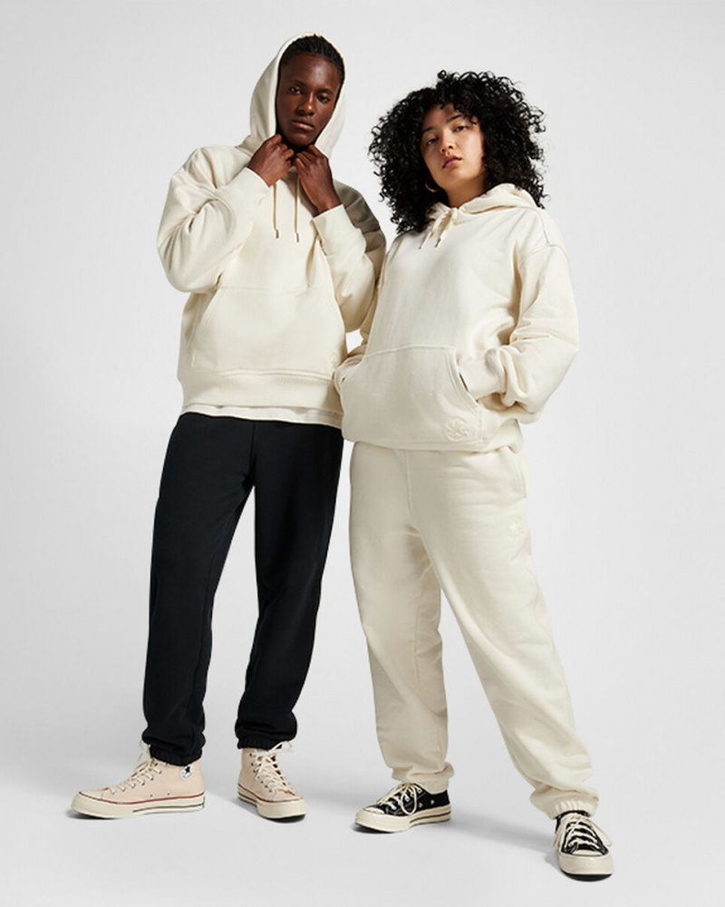 Converse Converse Gold Standard Loose-Fit Pullover Hoodie Egret | 459-WGOZMC