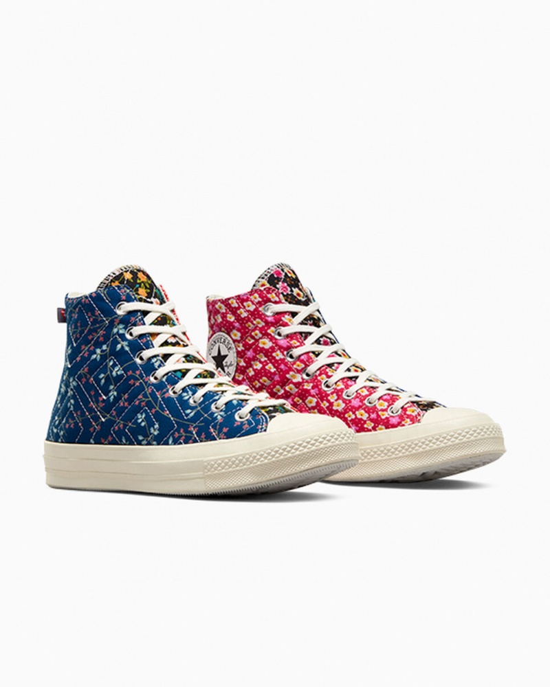 Converse Converse Upcycled Floral Chuck 70 Negras Rojas Azules | 290-EDLRVZ