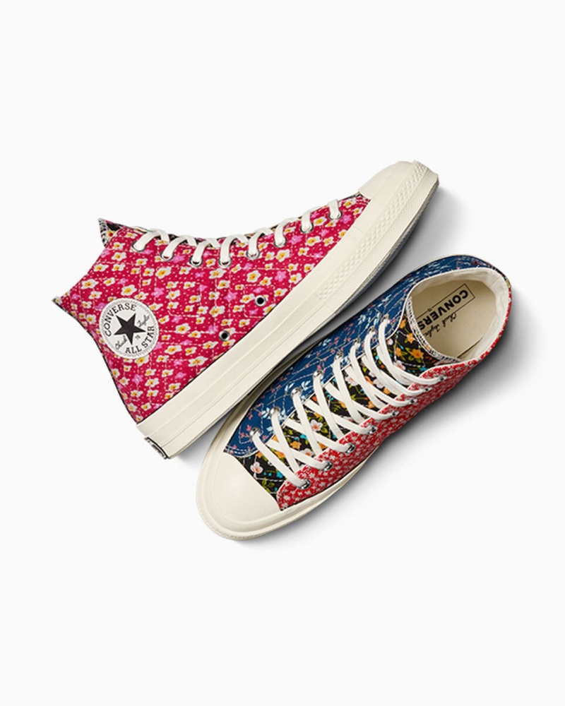 Converse Converse Upcycled Floral Chuck 70 Negras Rojas Azules | 290-EDLRVZ