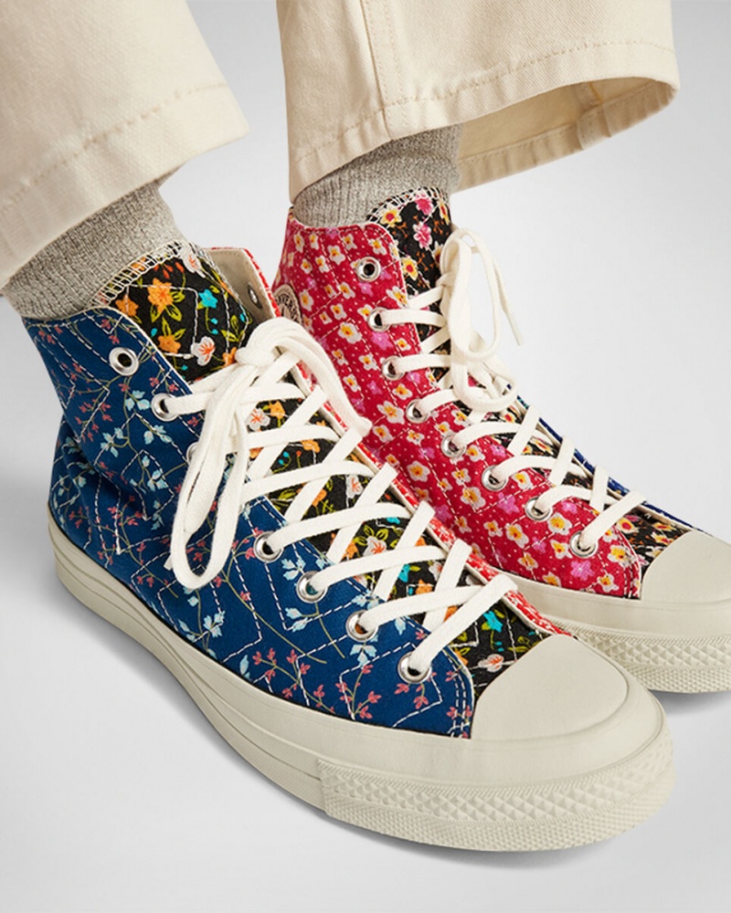 Converse Converse Upcycled Floral Chuck 70 Negras Rojas Azules | 290-EDLRVZ