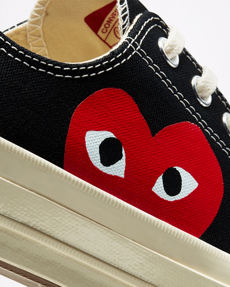 Converse Converse x Comme des Garçons PLAY Chuck 70 Negras Blancas Rojas | 609-JRCMNP