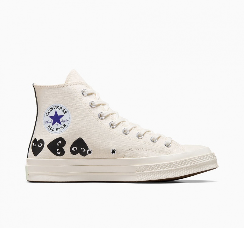 Converse Converse x Comme des Garçons PLAY Chuck 70 Multi Heart Negras | 546-VOHZPB