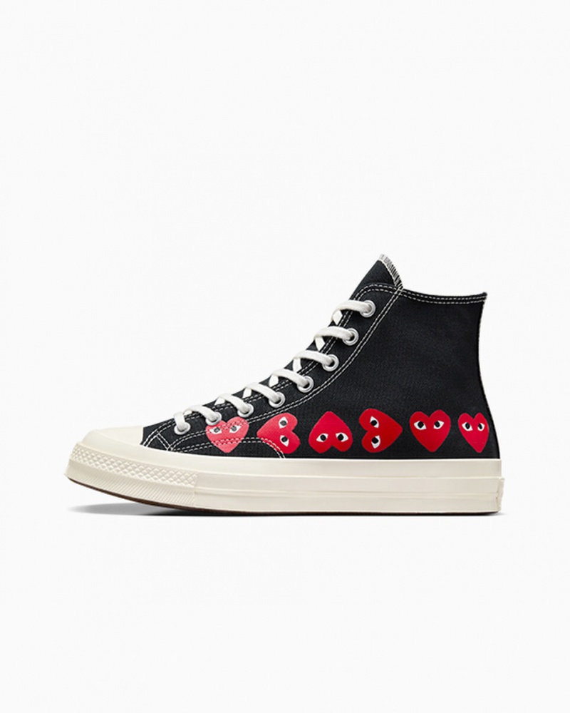 Converse Converse x Comme des Garçons PLAY Chuck 70 Multi Heart Negras Rojas | 246-AZGQTF