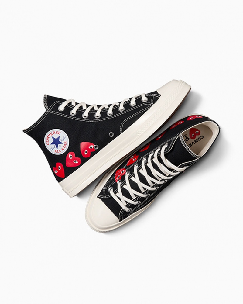 Converse Converse x Comme des Garçons PLAY Chuck 70 Multi Heart Negras Rojas | 246-AZGQTF