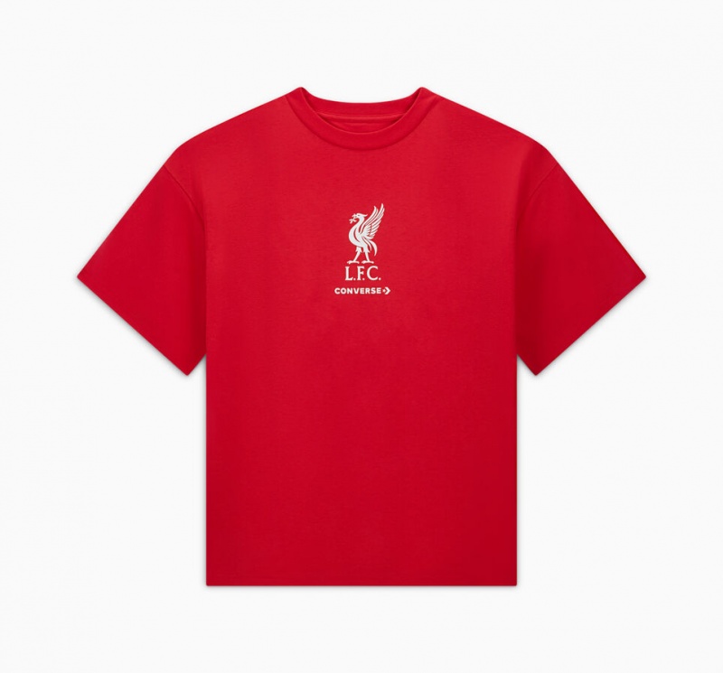 Converse Converse x LFC Loose-Fit T-Shirt Tomato | 475-EJDMXG