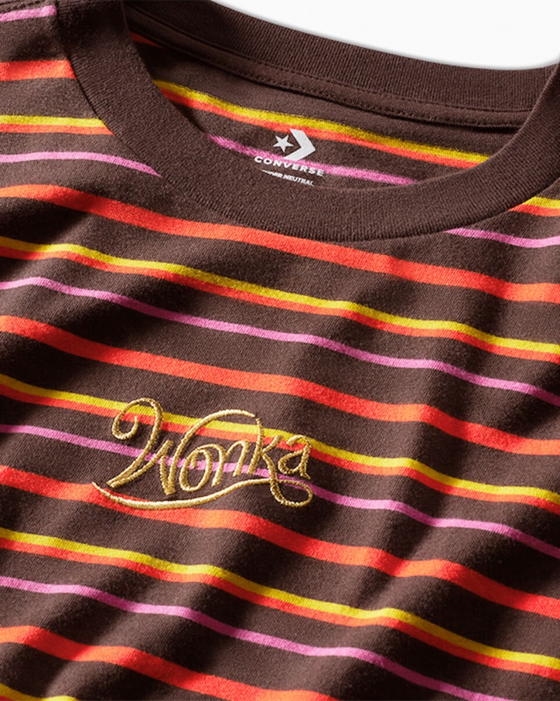 Converse Converse x Wonka A Rayas T-Shirt Wonka Stripe | 120-HTVACB