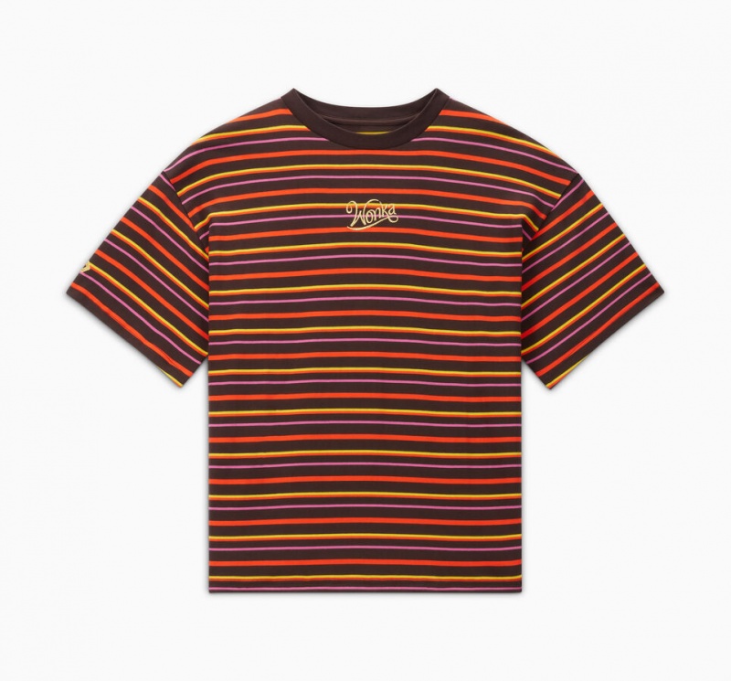 Converse Converse x Wonka A Rayas T-Shirt Wonka Stripe | 120-HTVACB