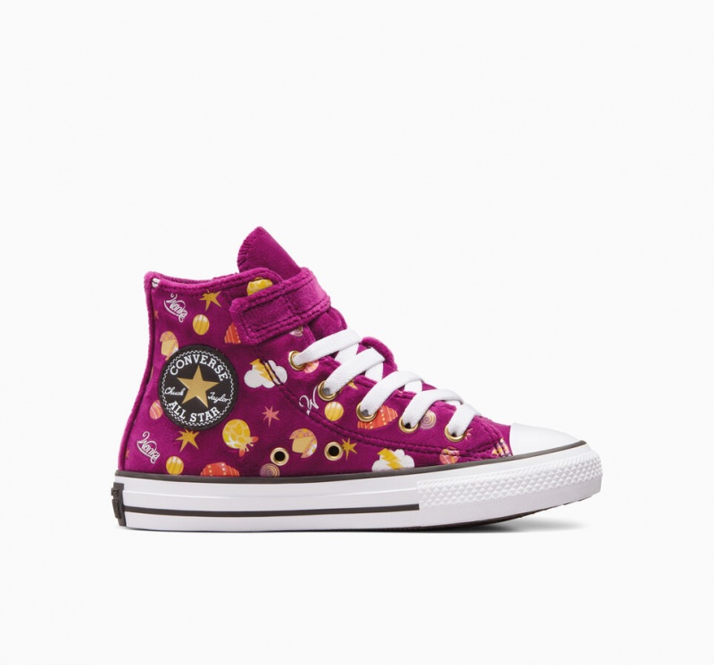 Converse Converse x Wonka Chuck Taylor All Star Easy On Moradas Doradas Blancas | 703-AQLRHB