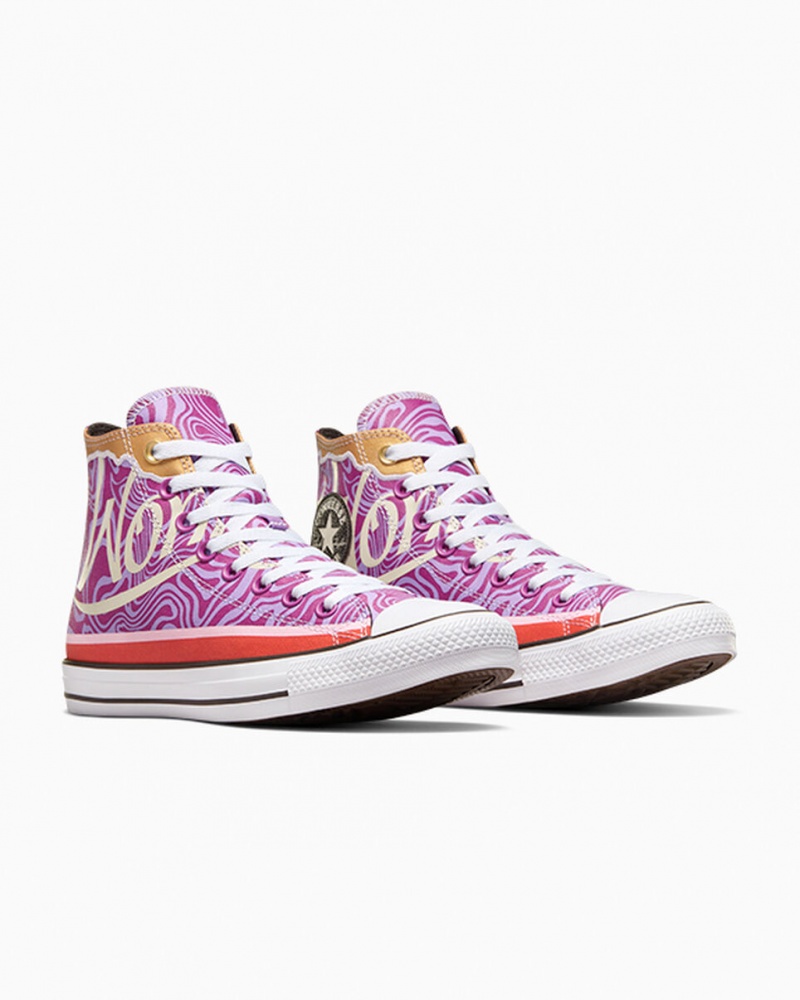 Converse Converse x Wonka Chuck Taylor All Star Swirl Moradas Blancas Negras | 560-YHLMQB