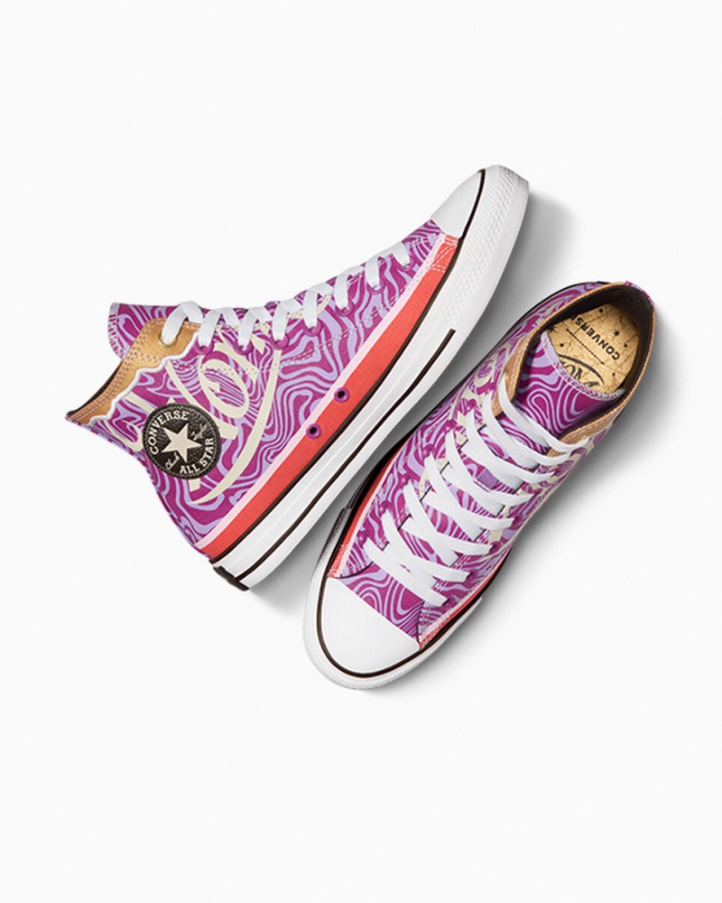 Converse Converse x Wonka Chuck Taylor All Star Swirl Moradas Blancas Negras | 560-YHLMQB