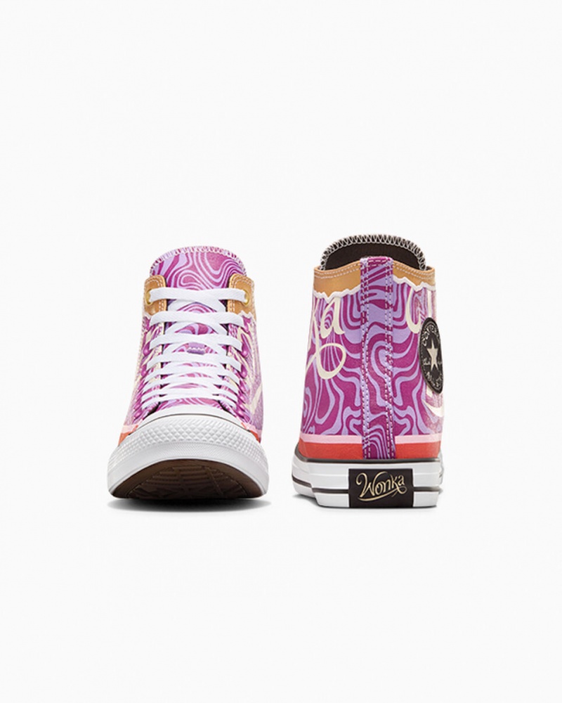 Converse Converse x Wonka Chuck Taylor All Star Swirl Moradas Blancas Negras | 560-YHLMQB