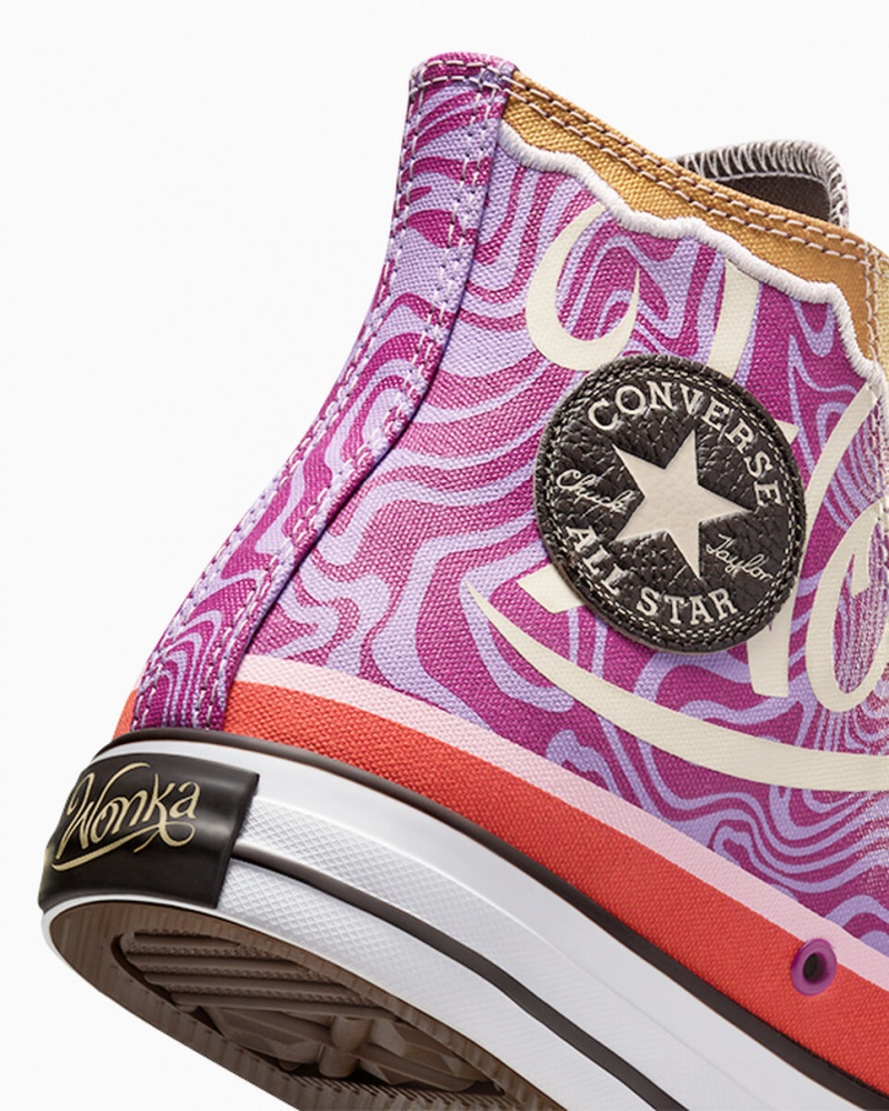 Converse Converse x Wonka Chuck Taylor All Star Swirl Moradas Blancas Negras | 560-YHLMQB