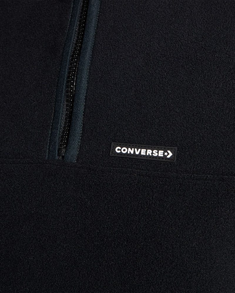 Converse Counter Climate Polar Fleece Half-Zip Popover Negras | 925-UREYAZ