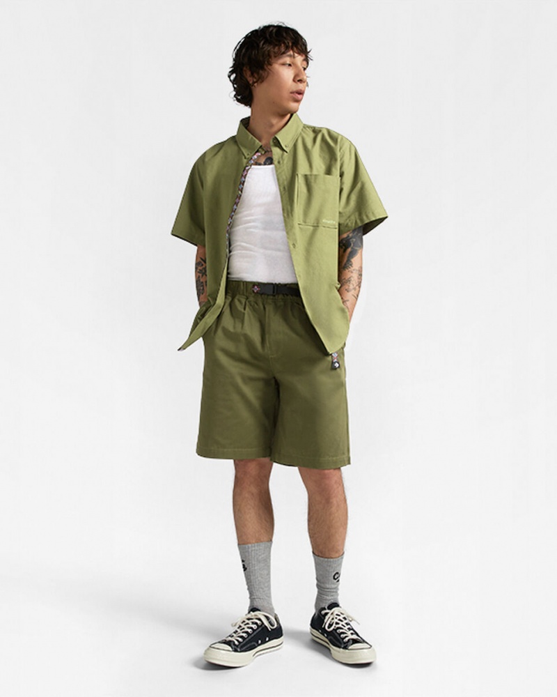 Converse Elevated Ligeros Cargo Corta Verde | 564-GSQWDZ