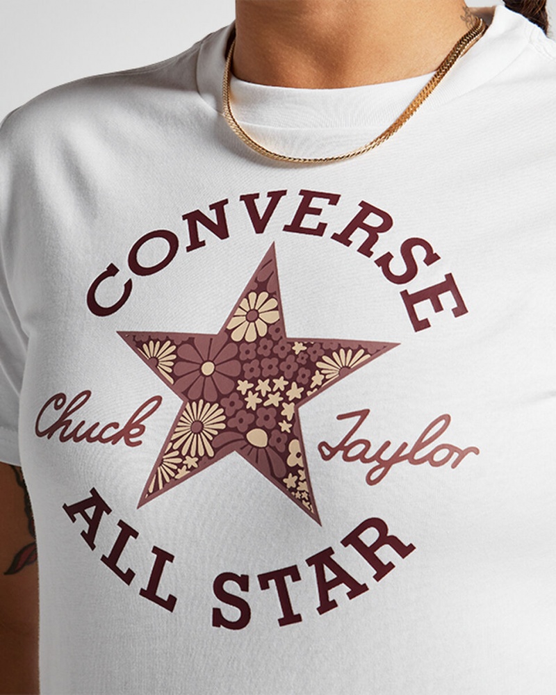 Converse Floral Patch T-Shirt Blancas | 361-NLUXJI