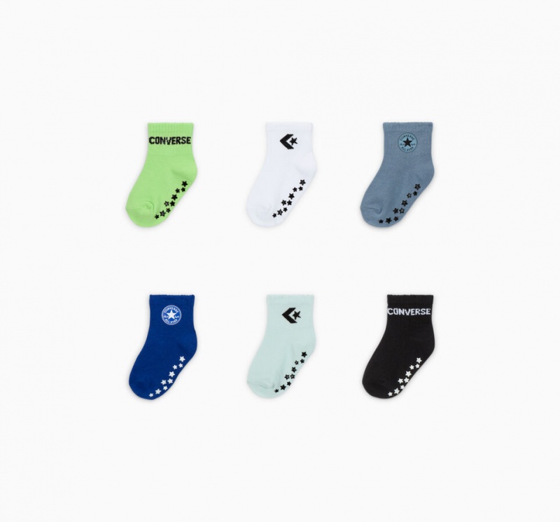 Converse Gripper 6-Pack Socks Verde | 105-OQUBCR